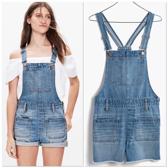 Madewell Pants - Madewell Adirondack Short Overalls Isley Wash blue S